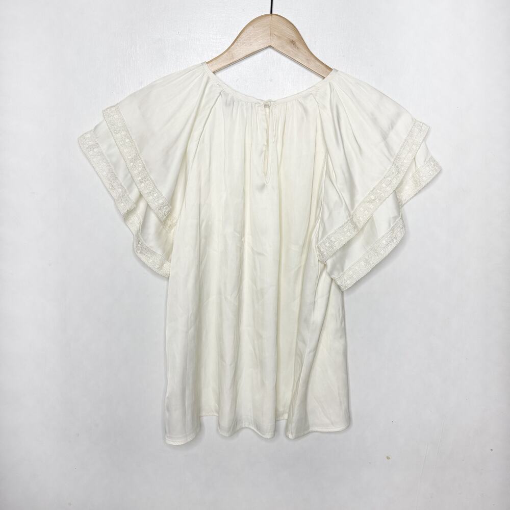 STRUT & BOLT White Ruffled Blouse